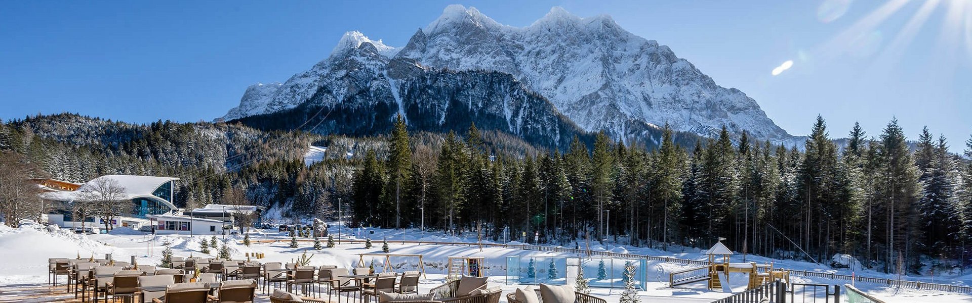 Zugspitz-Sonnenterrasse im Winter